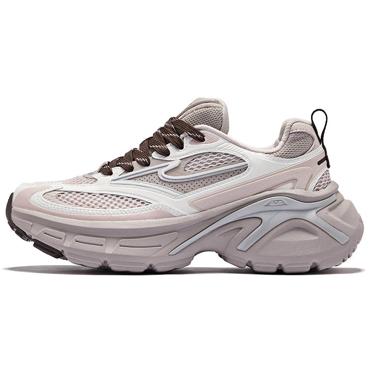 Erke Hongyu 2.0 Abrasion Resistant Breathable Low top Chunky Sneakers Women's Painted Gray Pearl Milk Tea