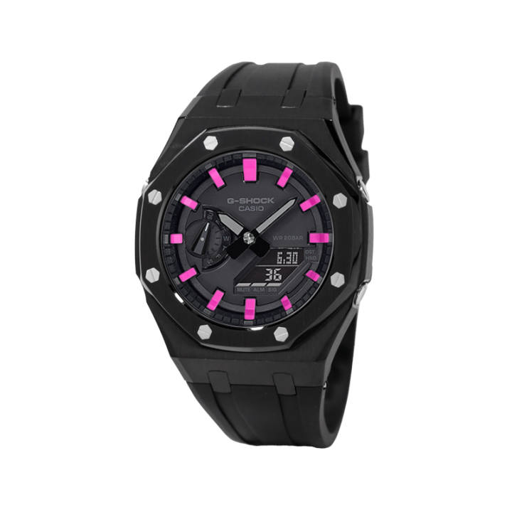 CASIO CASIO Custom Collection Electronic Movement Resin Strap Watch Unisex Black Dial
