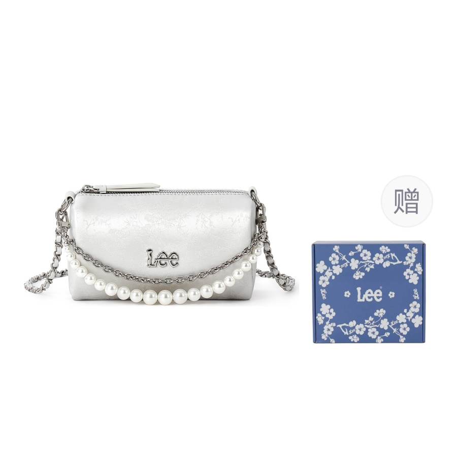 Lee Lee Pu Shoulder Bag Regular Women's Pink/Silver
