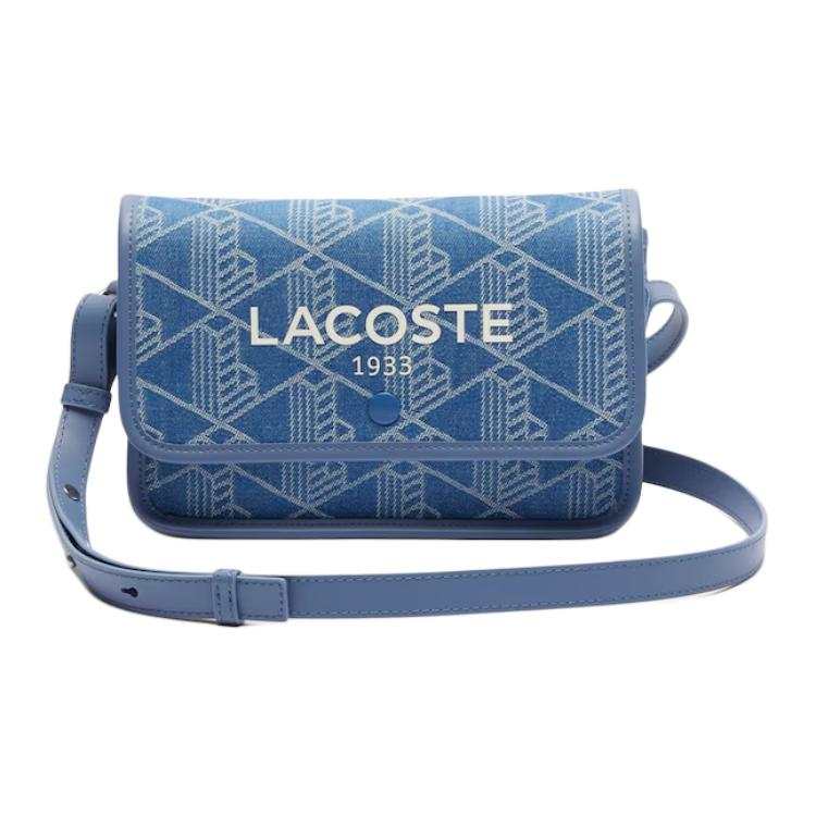 LACOSTE Blended Material Crossbody Bag Women's Blue