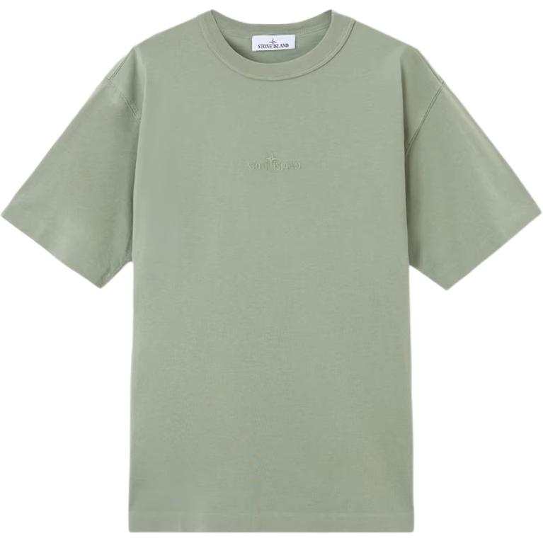 STONE ISLAND Logo Embroidered Crewneck T Shirt