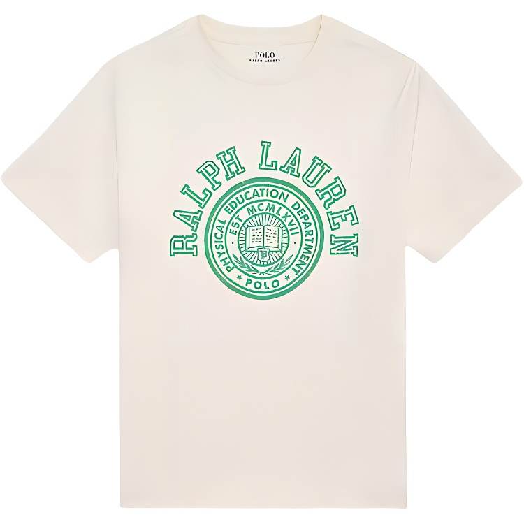 Polo Ralph Lauren T Shirt SS25 White Green Kids'