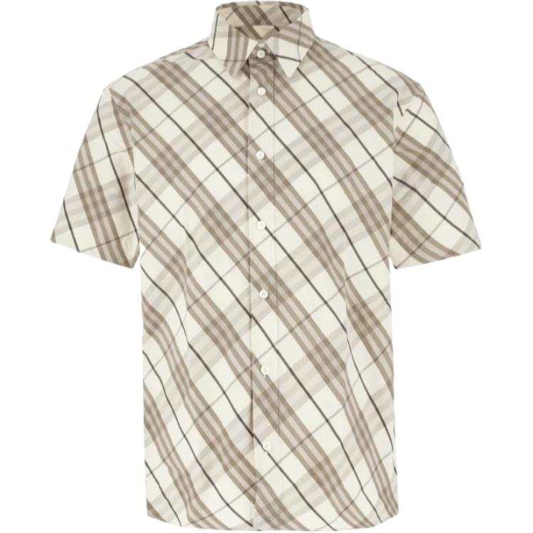 Burberry Shirts Men's White Lapel Moderate