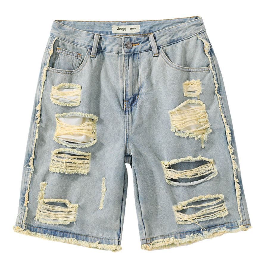 Jeep Jeep Denim Shorts Unisex Light Blue