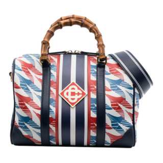 CASABLANCA Calfskin Shoulder Bag, Crossbody Bag, Handbag Unisex Red/White/Blue