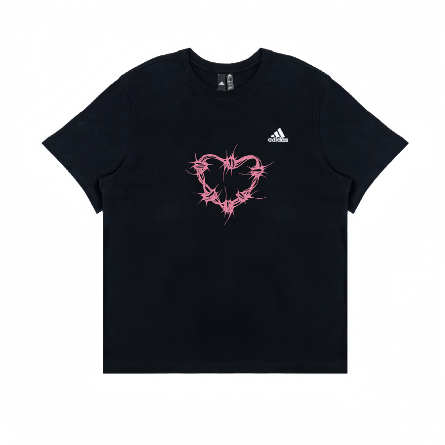 Adidas Adidas T Shirts Unisex Black Crew Neck Straight Fit