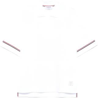 THOM BROWNE RWB Striped Short Sleeved Polo Shirt