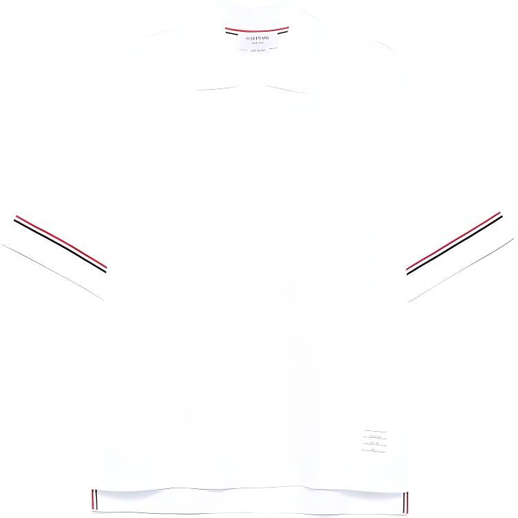 THOM BROWNE RWB Striped Short Sleeved Polo Shirt