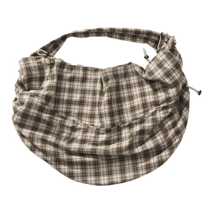 NOTHOMME Monterest Instant Wilderness Cotton One Shoulder Multi Pocket Double Zipper Plaid Crossbody Bag Unisex