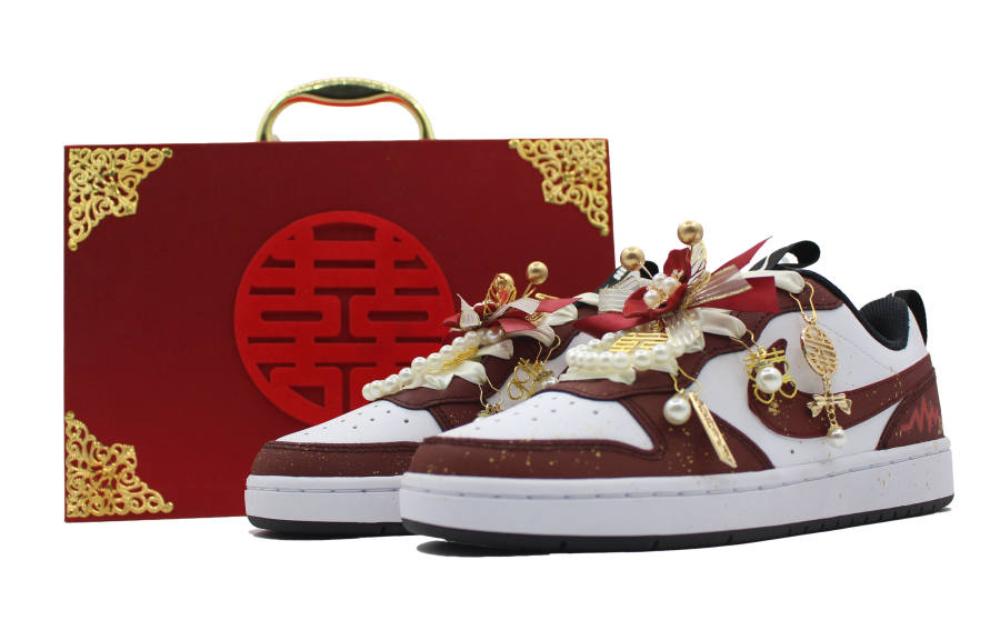 Nike Nike Court Borough Perfect Match 6 Low top Skateboard Shoes Women's Burgundy