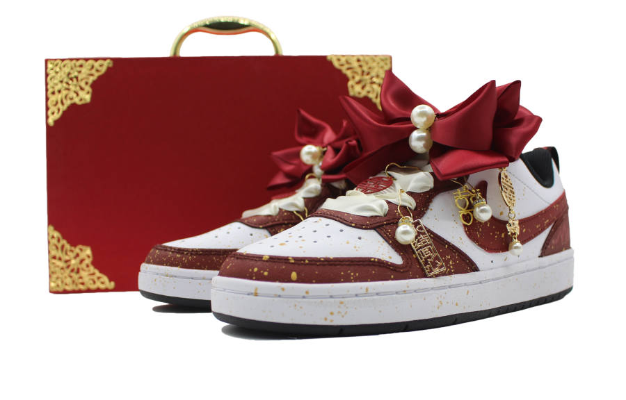 Nike Nike Court Borough Perfect Match 1 Low top Skateboard Shoes Women's Scarlet