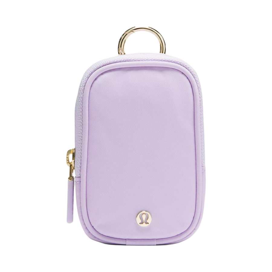 Lululemon Clippable Nano Recycled Nylon Coin Purse Regular Unisex Lavender Cream