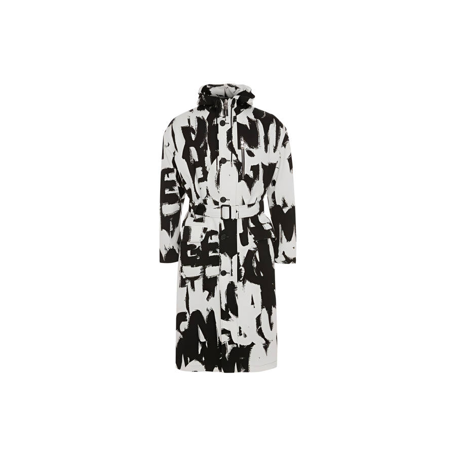 Alexander McQueen Alexander McQueen all-over logo print parka