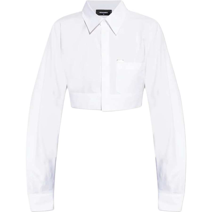 DSQUARED 2 Dsquared2 Pocket Detailed Cropped Shirt
