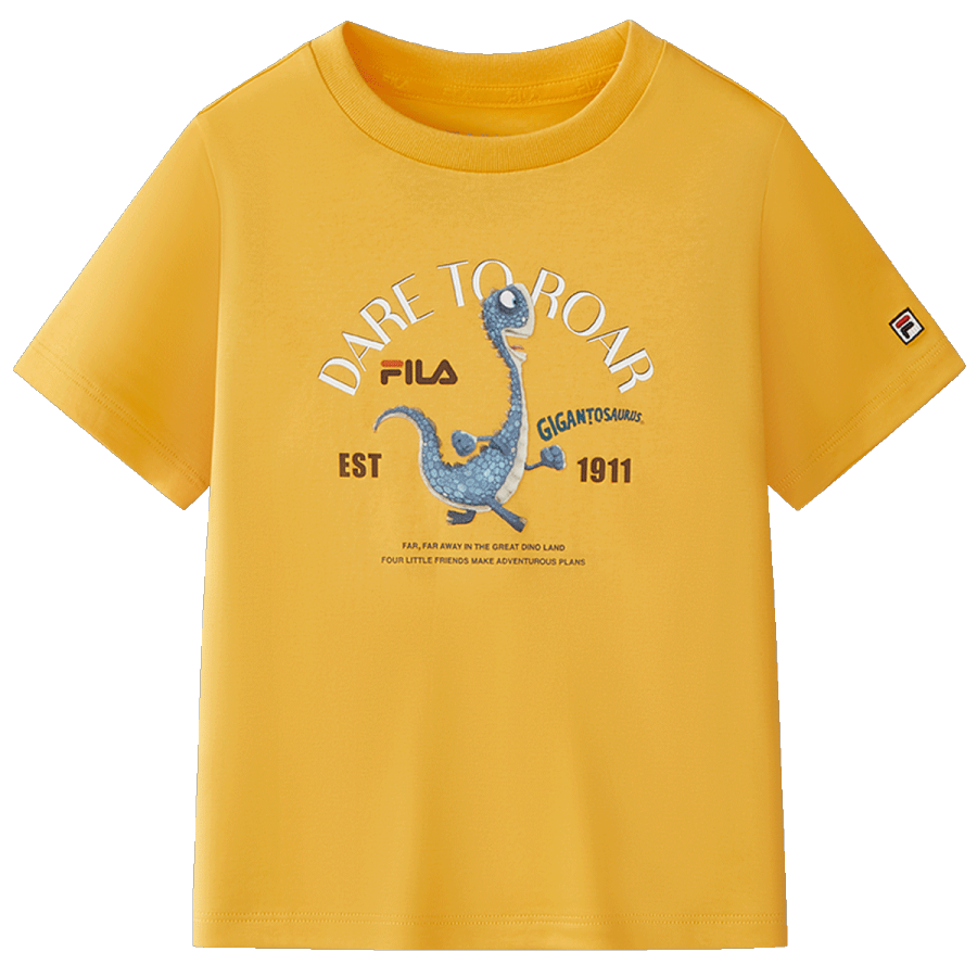 FILA KIDS T Shirt Mango Yellow Children Aged 3 7 Years Old