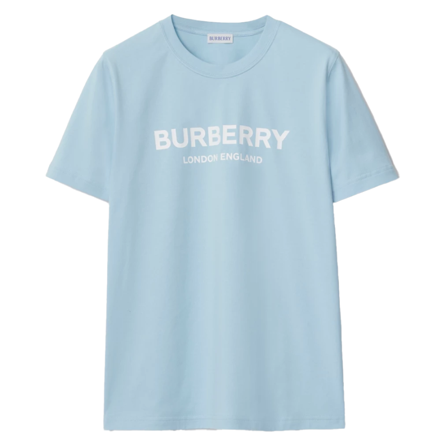 Burberry T Shirts Women's Blue Crew Neck