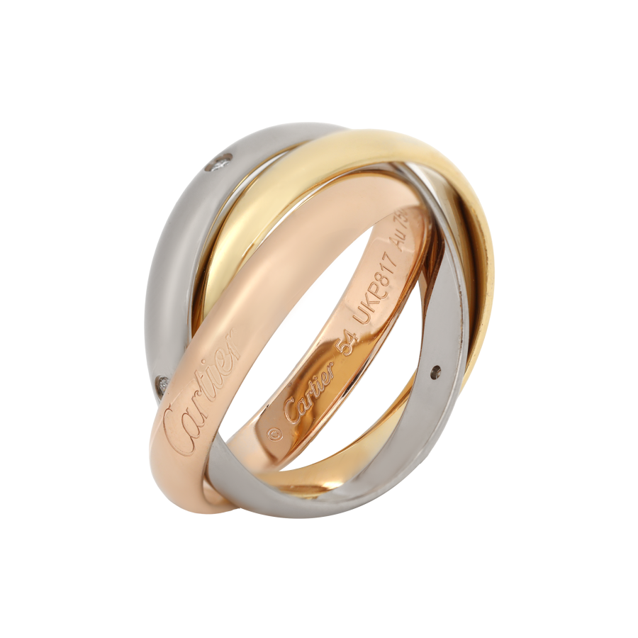 CARTIER Trinity 18K Gold Rings Unisex Multicolor
