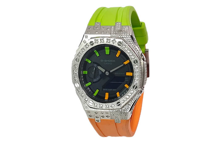 CASIO CASIO Custom Collection Quartz Movement Fluoroelastomer Strap Watch Men's Watches Black Dial