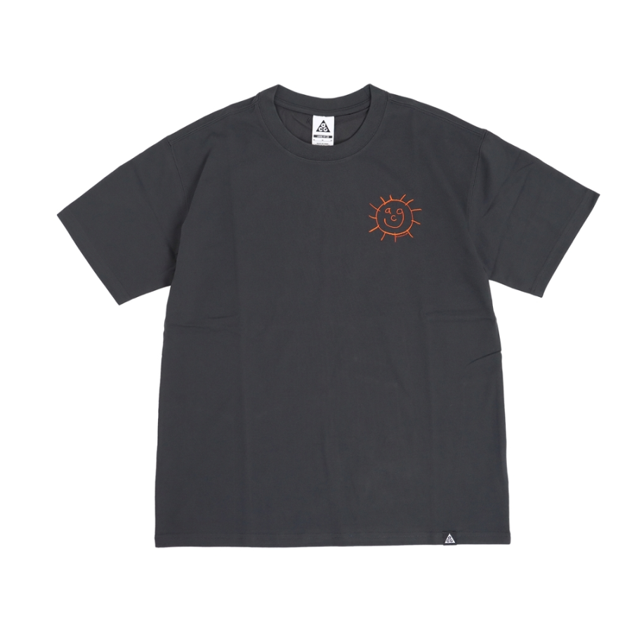 Nike Nike ACG T Shirts Men's Gray Crew Neck Moderate Straight Fit