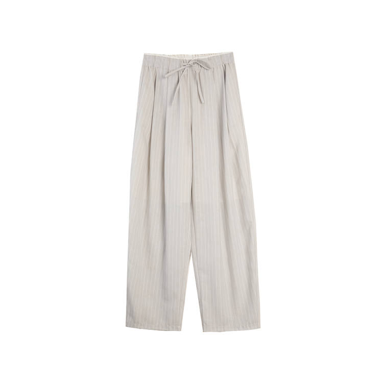 ELLE Casual Pants Women's Stripes Moderate Straight Fit Pants
