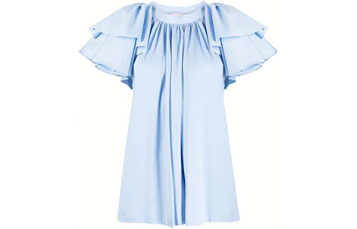 Alexander McQueen Alexander McQueen Shirts Women's Blue Crew Neck Moderate Shirt
