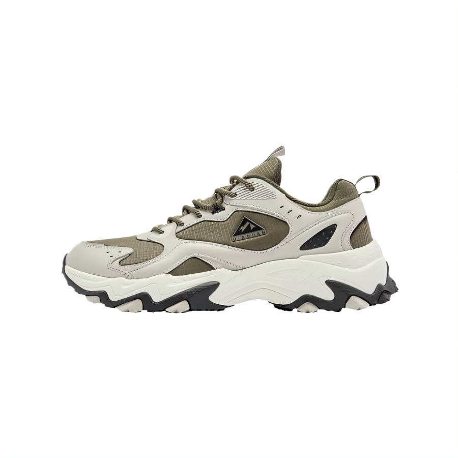 QIAODAN Lightweight Anti Slip Mid top Casual Racing Running Shoes Men's Tea Ink Color