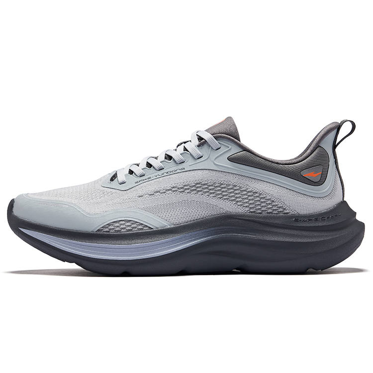 Erke Cloud Motion Fabric Low top Casual City Commuting Running Shoes Men's Lunar Stone Gray Steel Gray
