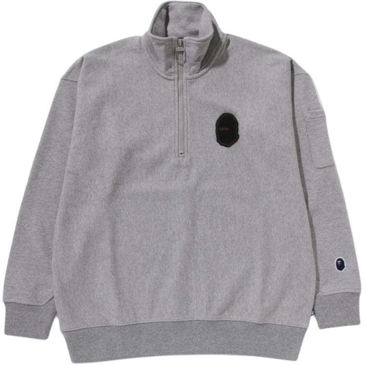 A BATHING APE Bape Half Zip Pull Over I Sweatshirt