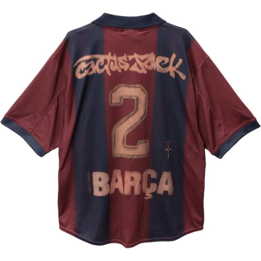 Travis Scott Nike Fc Barcelona X Cactus Jack Retro 2000/01 Home Skeleton Jersey