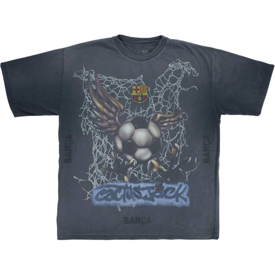 Travis Scott Cactus Jack By Travis Scott X Fc Barcelona Washed Spray Logo Tee