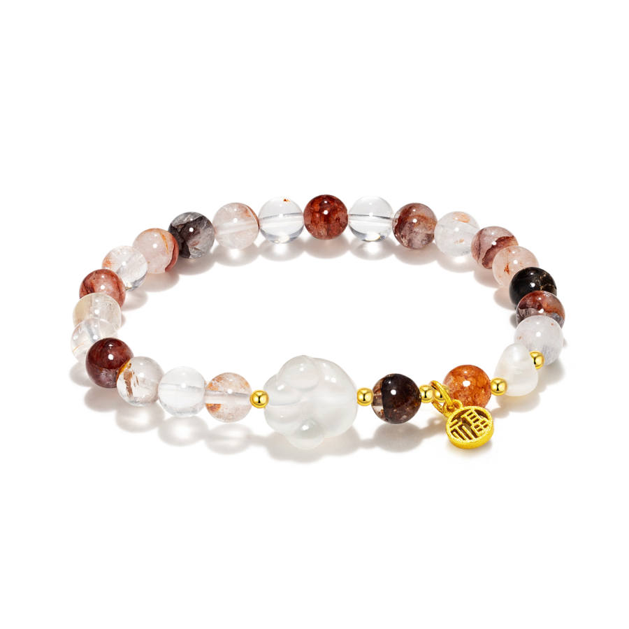 Barbie Natural Red Hematoid Quartz Crystals Women's