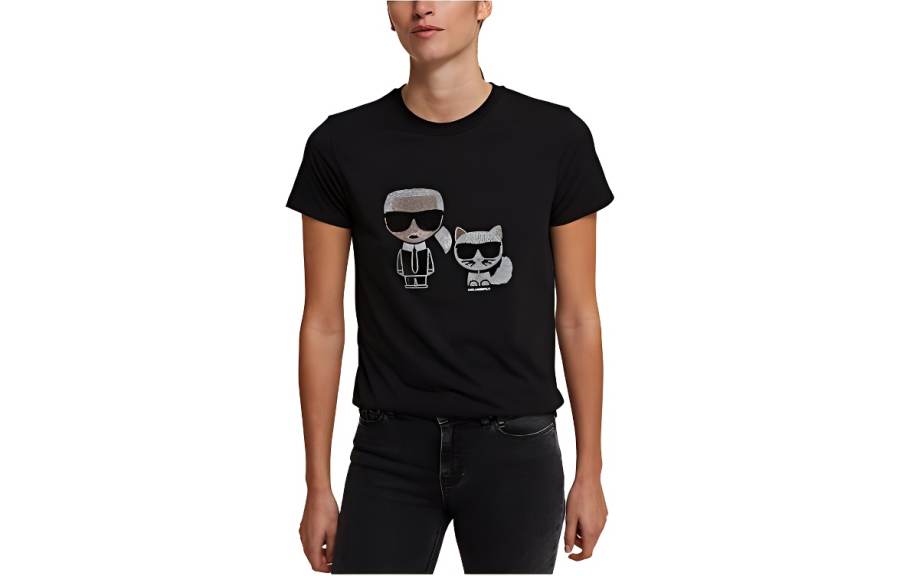 KARL LAGERFELD / Karl Lagerfeld Jeans Regular T Shirt Women's Black