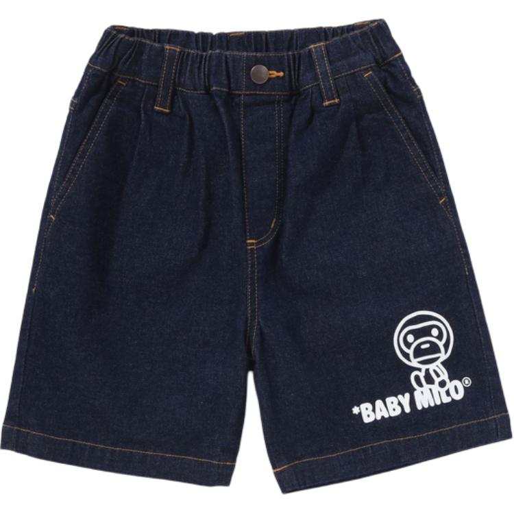 A BATHING APE Shorts Children Aged 3 7 Years Old Dark Blue