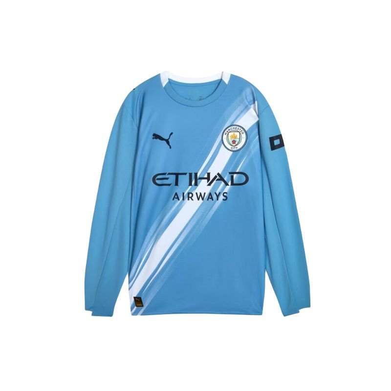 PUMA Manchester City HOME JERSEY REPLICA LS Soccer Jersey Fan Edition Men's Light Blue