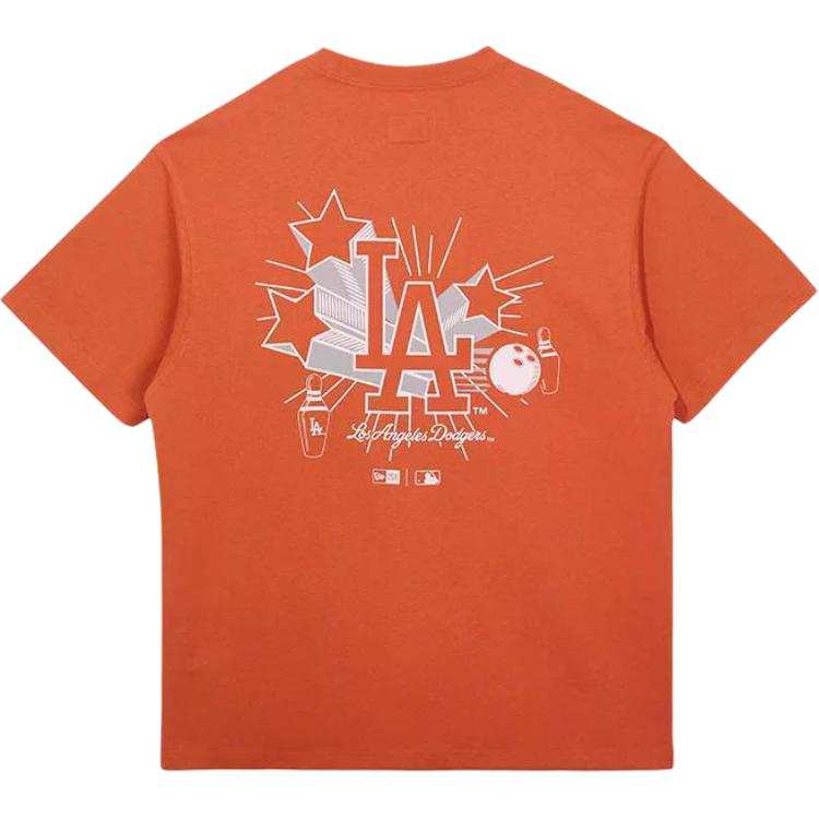 New Era T Shirts Unisex Red Brown Crew Neck