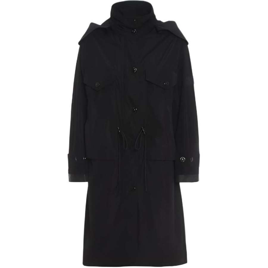 Burberry Coats Women's Black Hooded Moderate