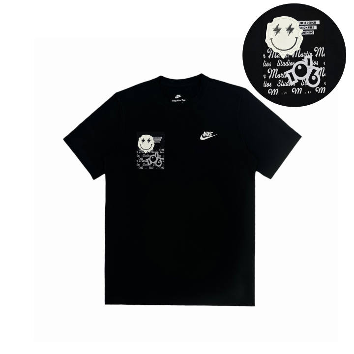 Nike Nike T Shirts Unisex Black Crew Neck Straight Fit
