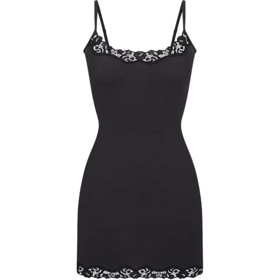 Skims Slip Dresses Women's Agate Crew Neck Moderate Short