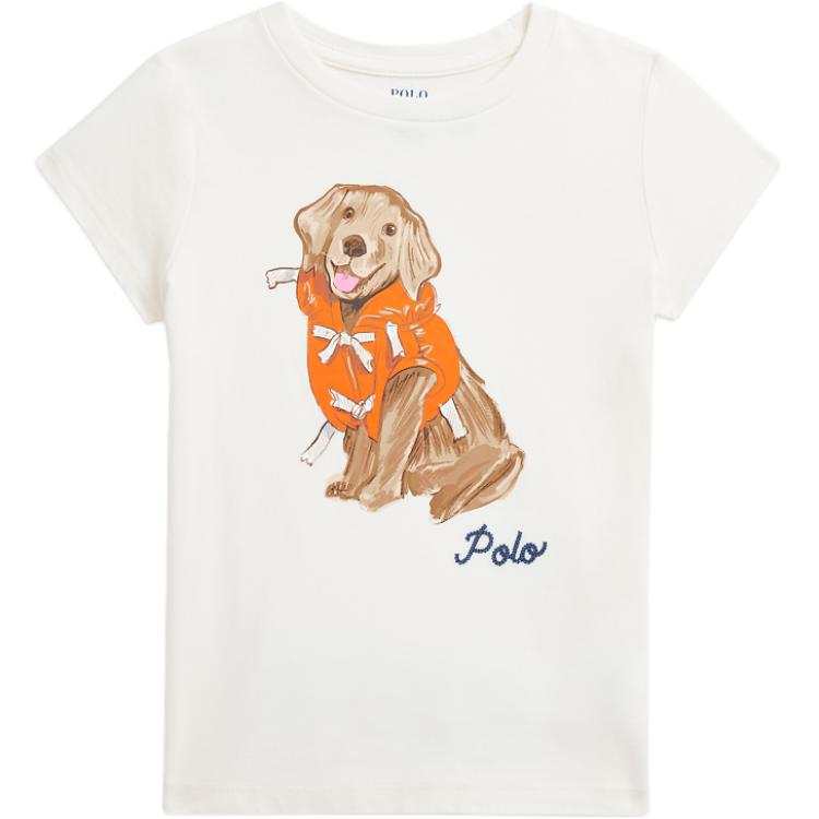 Polo Ralph Lauren T Shirt Standard Ecru Children Aged 3 7 Years Old