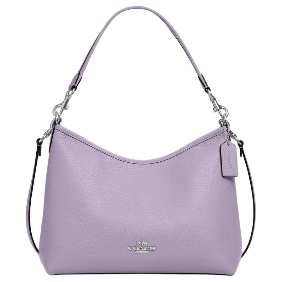 COACH LAUREL Leather Portable Crossbody Bag, Shoulder Bag Large Women's Silver & Light Purple
