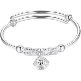 KADER 999 Fine Silver Material Bangles Women's Silver Box Good Luck