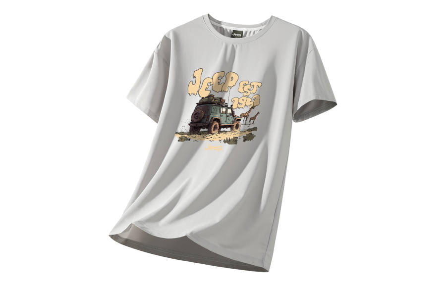 Jeep T Shirts Unisex Crew Neck Moderate Straight Fit