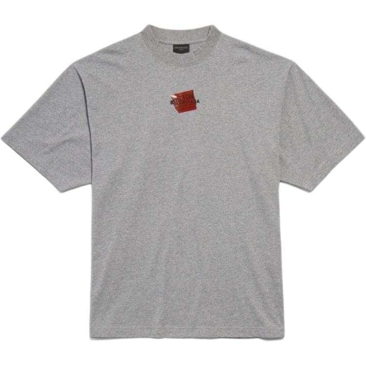 Balenciaga Logo Taped Medium Fit T Shirt