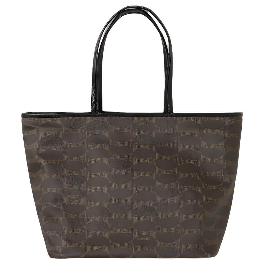 Thisisneverthat Coated PVC Tote Bag, Shopping Bag, Handbag, Shoulder Bag Women's Brown