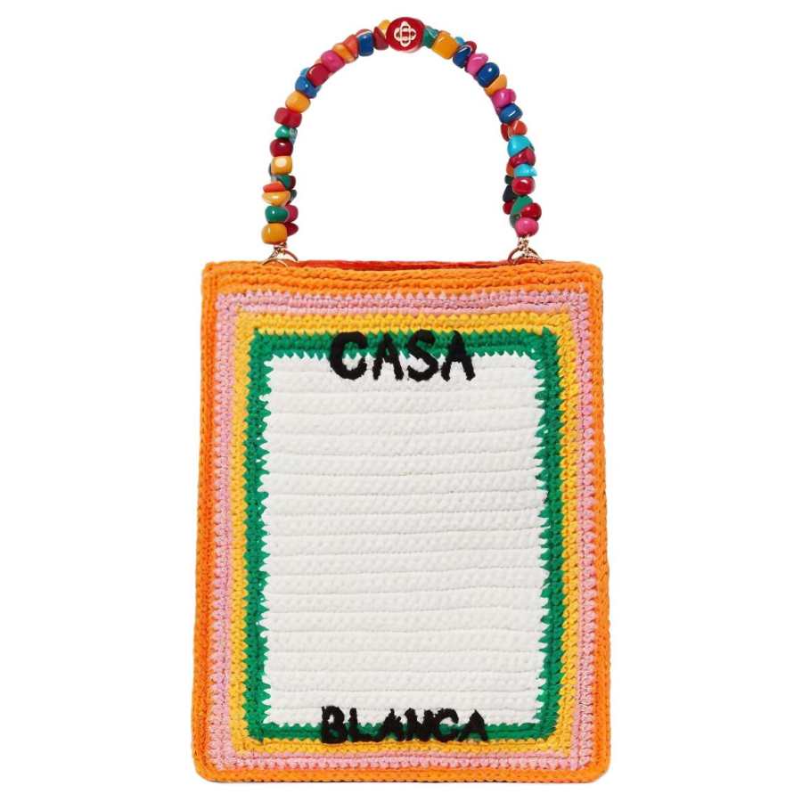 CASABLANCA Cotton Tote Bag, Shopping Bag, Handbag Women's Multicolor