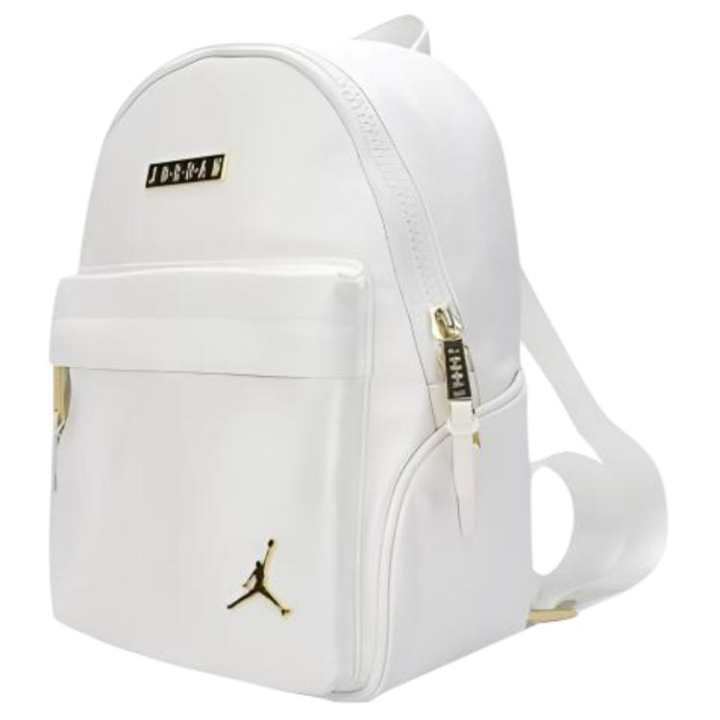 Jordan Jordan Snakeskin Print Leather Backpack Small Unisex White