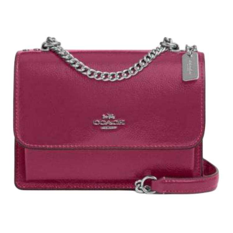 COACH Klare Patent Leather Shoulder Bag Small Women's Rose Purple