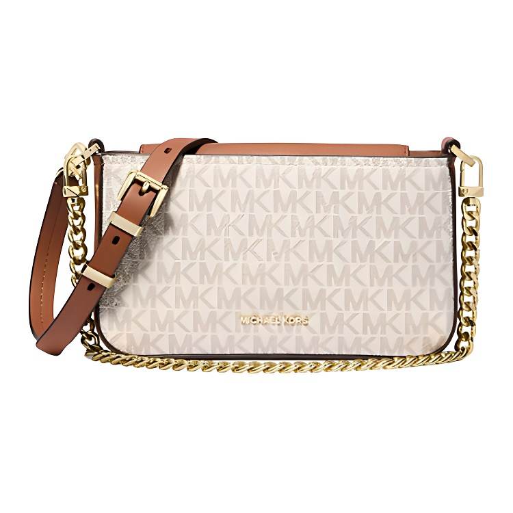 MICHAEL KORS Bryant Coated Canvas Crossbody Bag, Shoulder Bag Small Women's Light Khaki