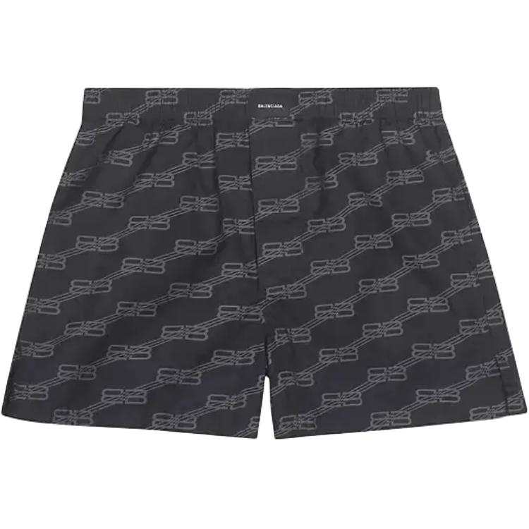 Balenciaga SS25 Casual Shorts Regular Fit Women's Black Gray