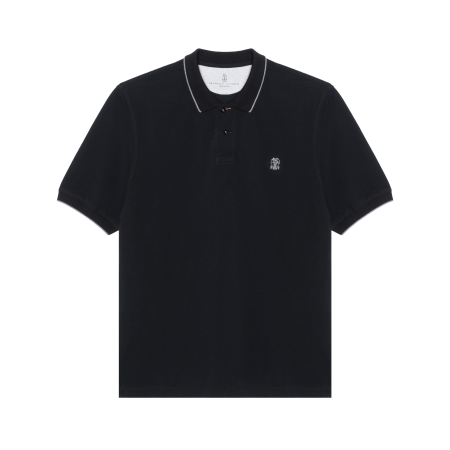 Brunello Cucinelli Logo Embroidered Short Sleeved Polo Shirt